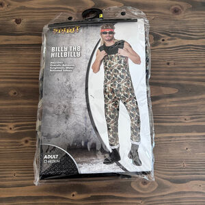 Spirit Billy the Hillbilly Camo Overalls Costume Adult Medium